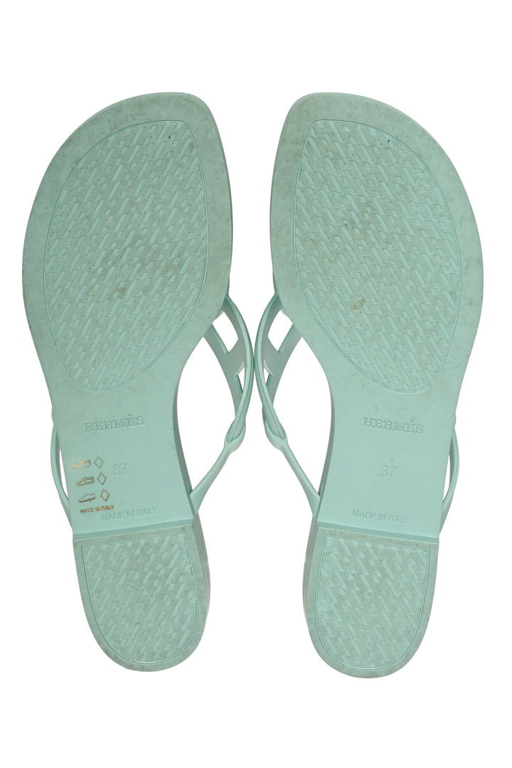 Hermes Size 37 Chaine d'Ancre Egerie Sandals