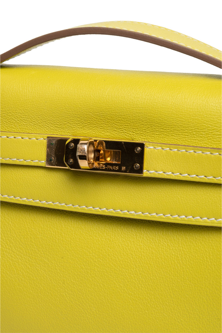 Hermes 2011 Swift Leather Kelly Pochette Clutch