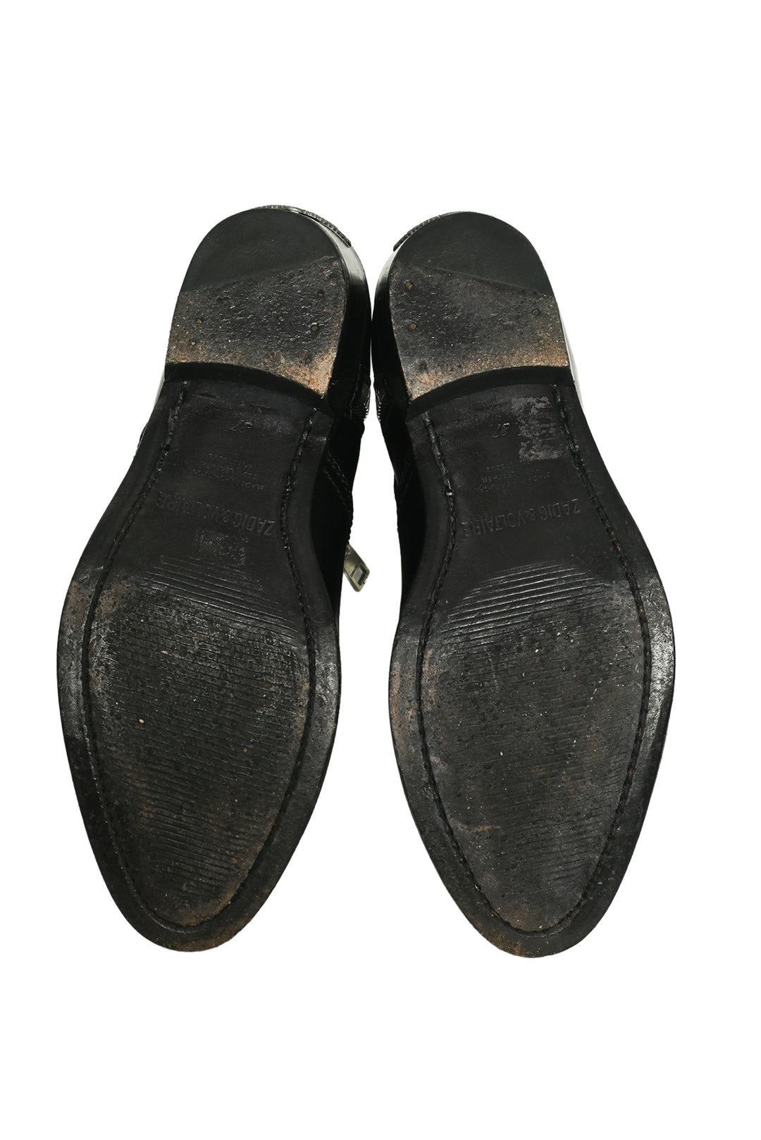 Zadig & Voltaire Size 37 Pilar Embroidered Western Ankle Boots