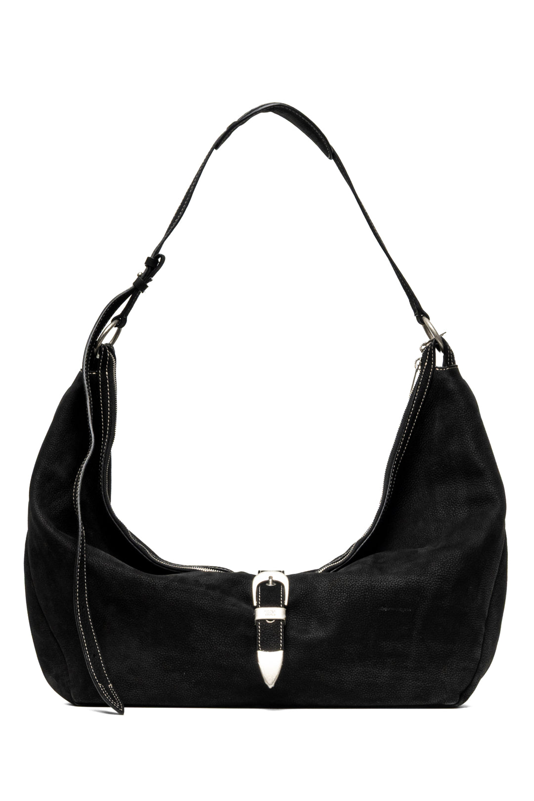 Marge Sherwood Belted Hobo Nubuck Shoulder Bag