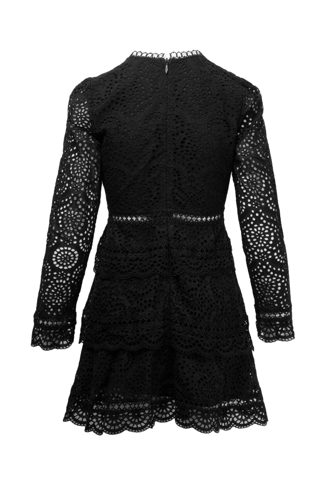Zimmermann Size 2 Broderie Anglaise Tiered Mini Dress