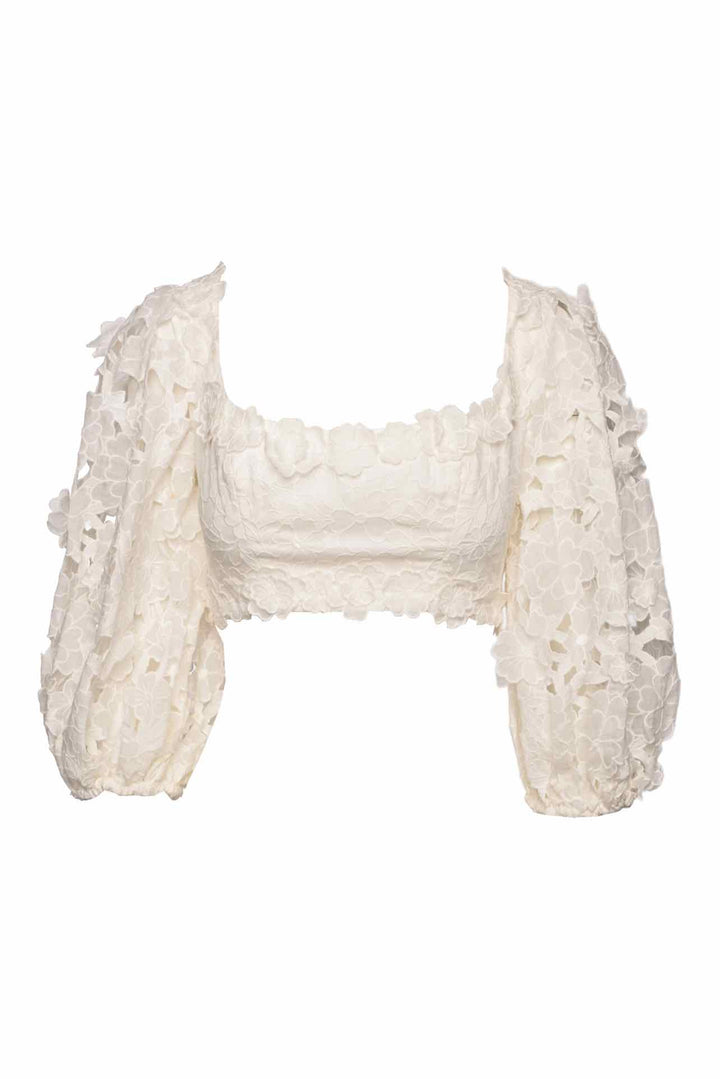 Zimmermann Size 1 Cropped Guipure Lace Tops