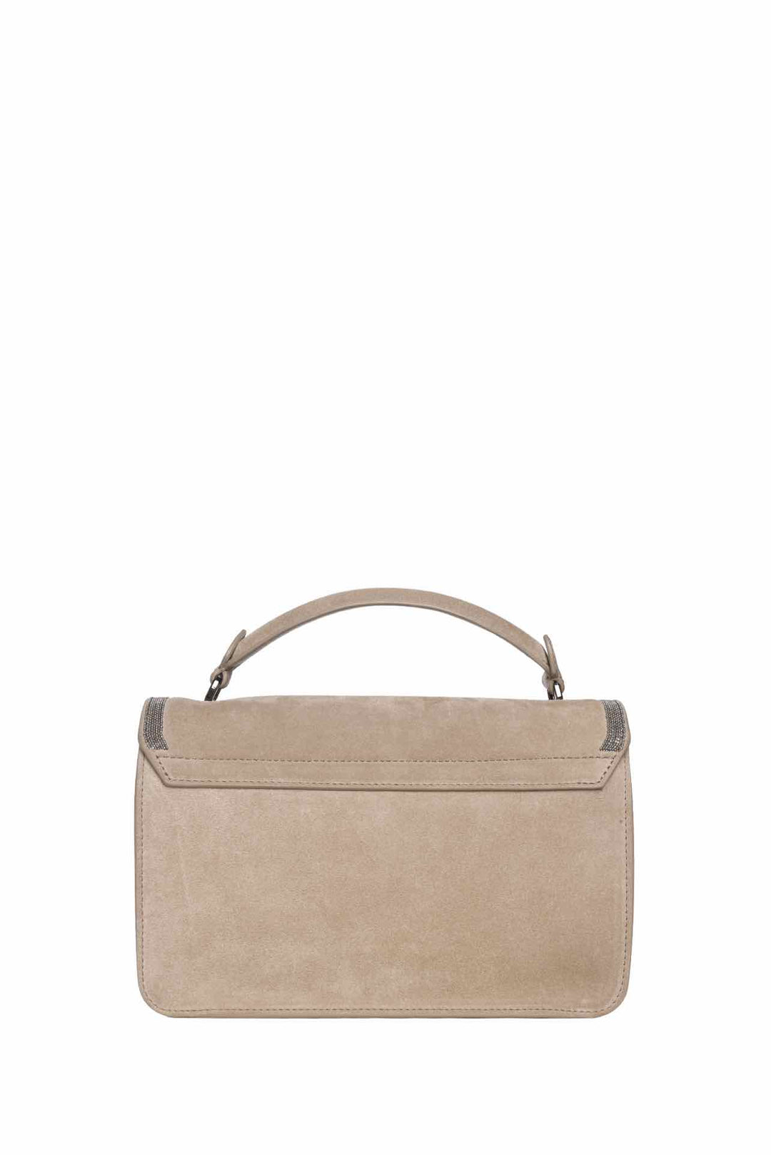 Brunello Cucinelli Monili Suede Soft Top Handle Bag