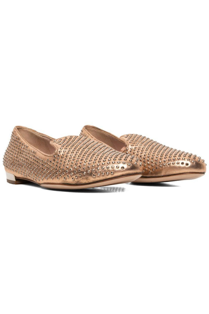 Miu Miu Size 36 Metallic Studded Leather Smoking Slippers
