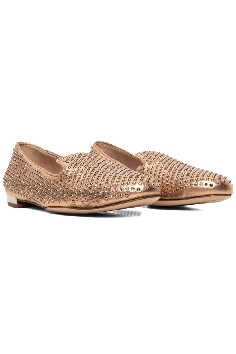 Miu Miu Size 36 Metallic Studded Smoking Slippers