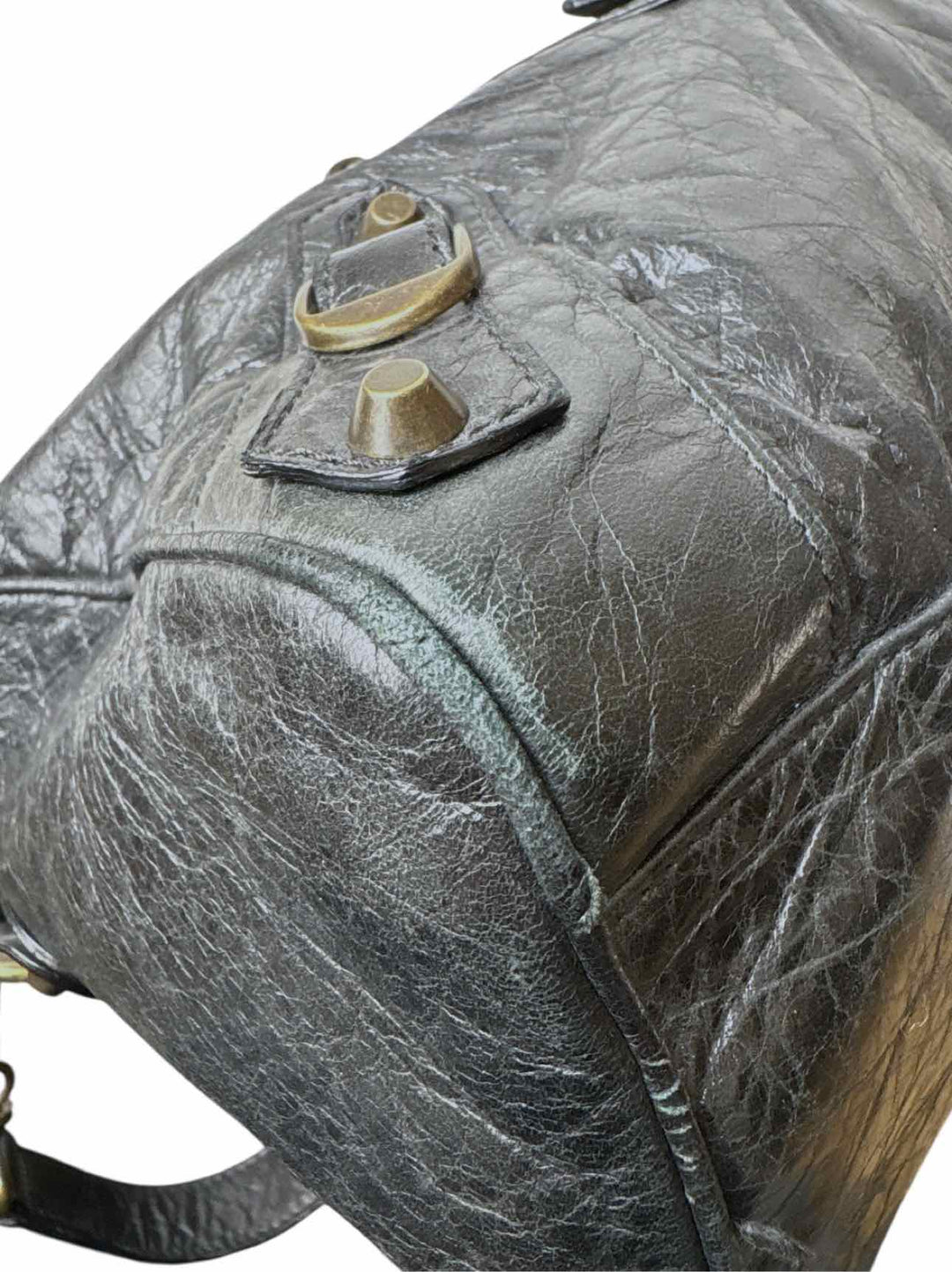 Balenciaga Black Leather City Bag Purse