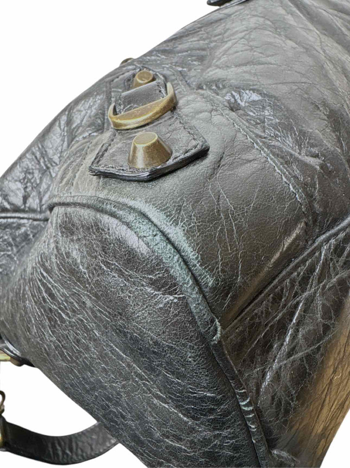 Balenciaga Black Leather City Bag Purse