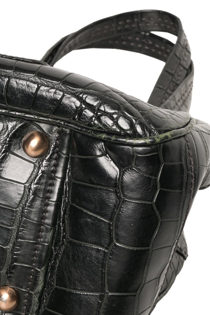 Prada Vintage Crocodile Leather Shoulder Bag