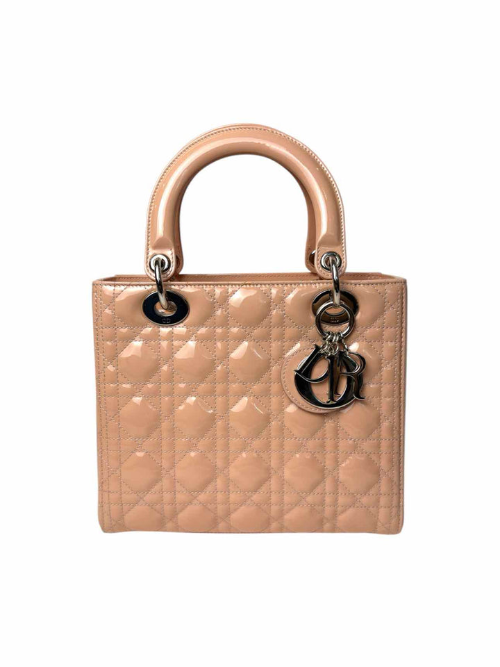 Dior Lady Dior Medium Patent Cannage Purse