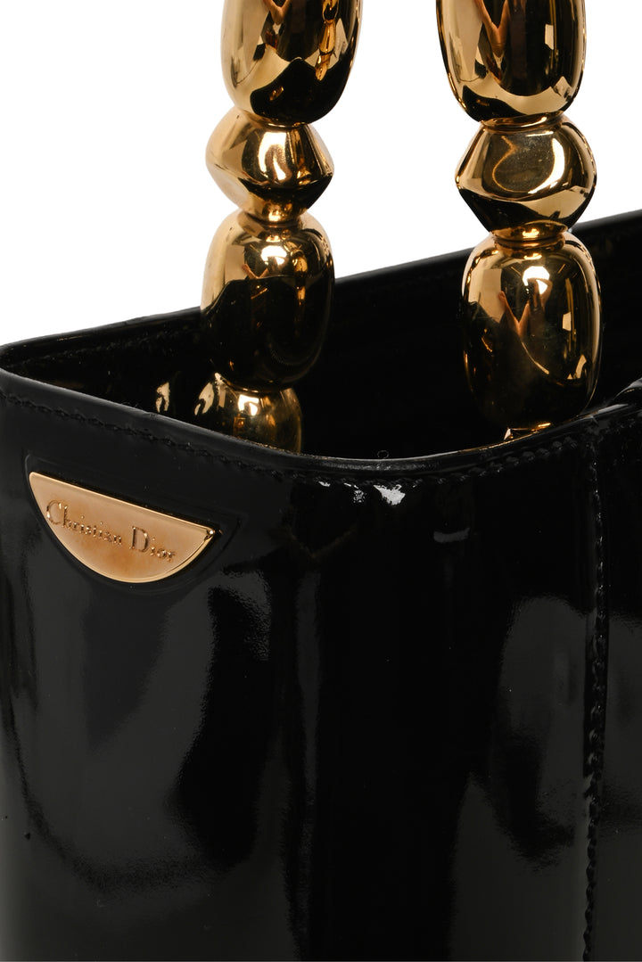 Dior 2000 Malice Pearl Lady Patent Leather Bag