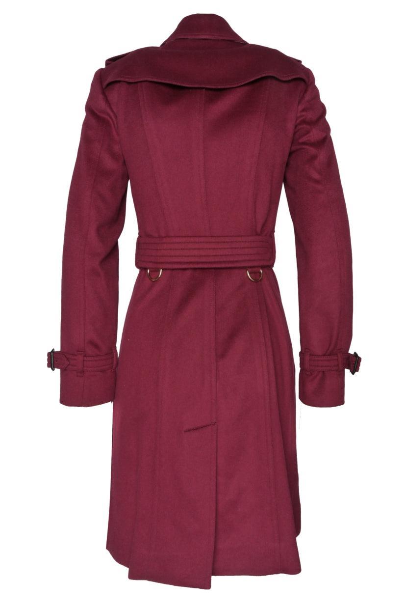 Burberry London Size 2 Cashmere Sandringham Trench Coat