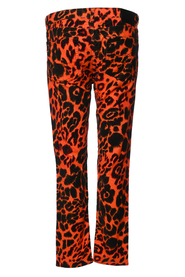 R13 Size 29 Kate Skinny Velvet Leopard Pants