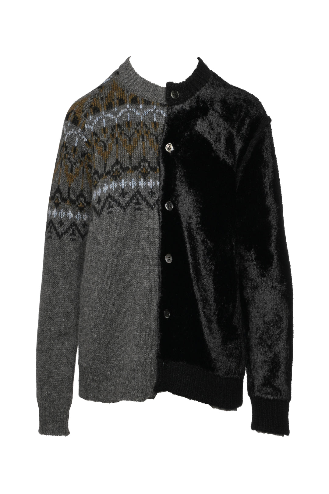 Junya Watanabe Size S Mixed Media Knit Cardigan