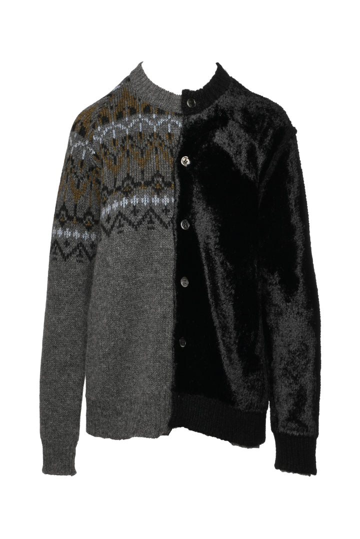 Junya Watanabe Size S Mixed Media Knit Cardigan