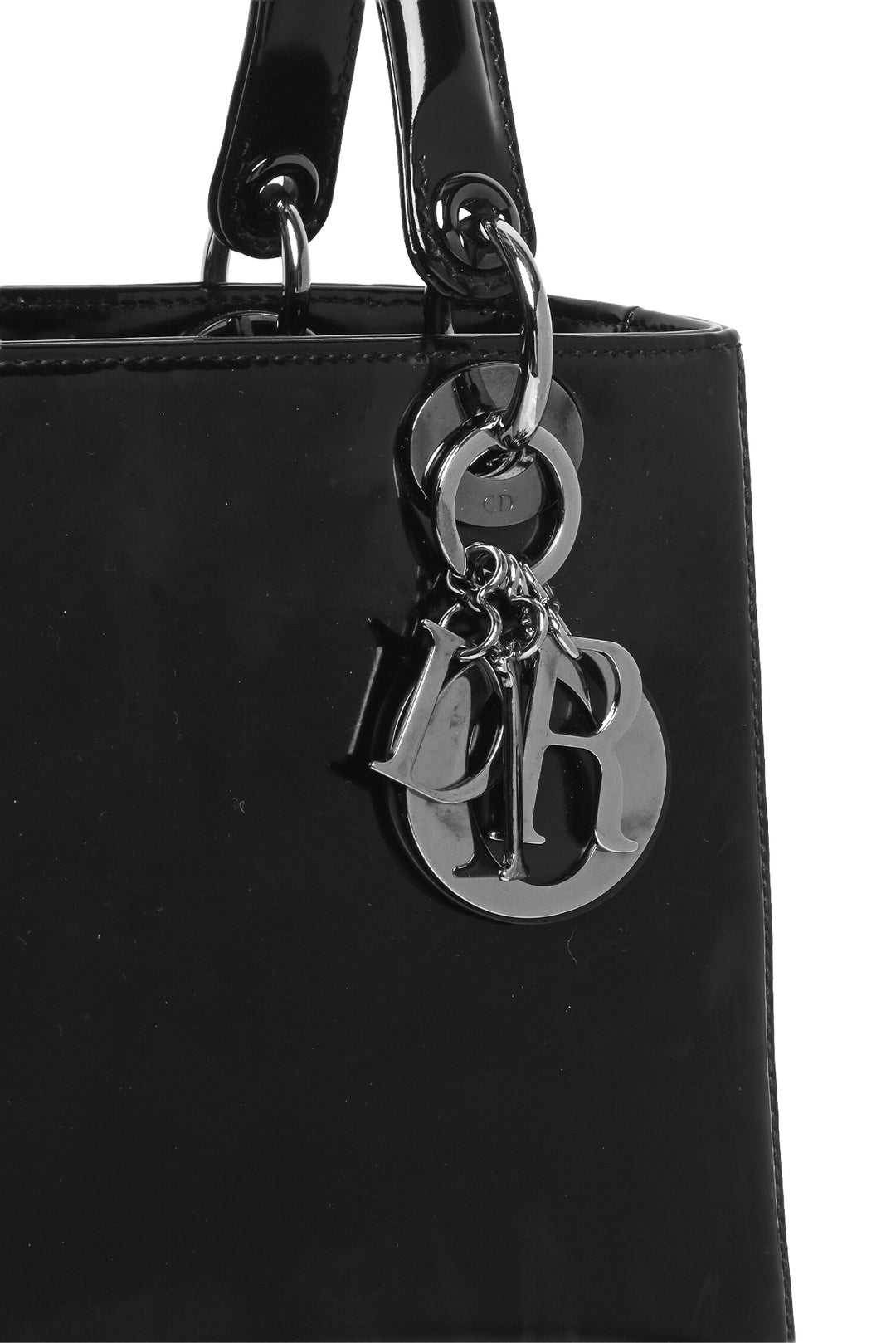 Dior 2013 Medium Patent Smooth Leather Lady Dior Bag
