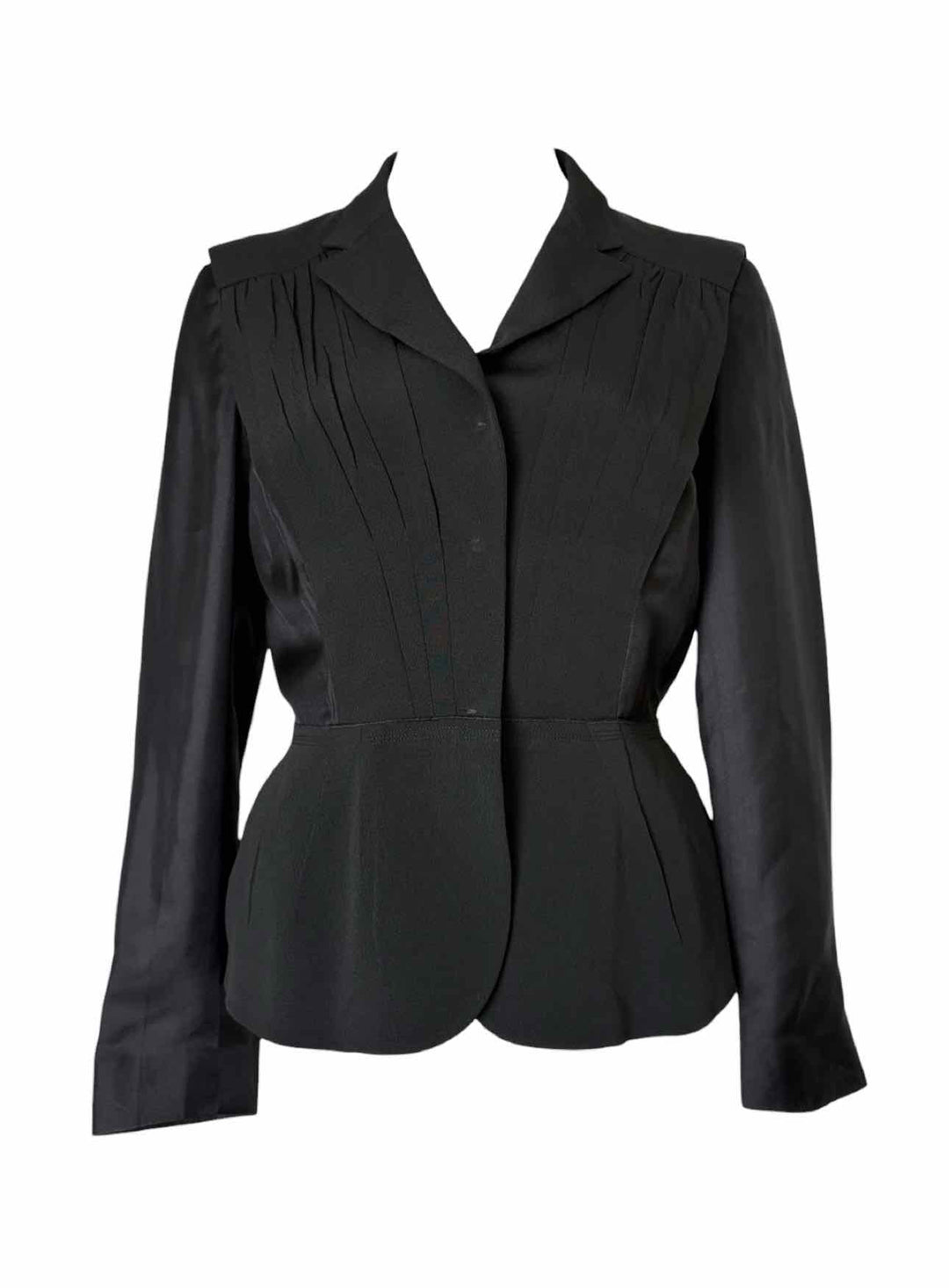 Prada Size 44 Vintage Silk Blend Blazer