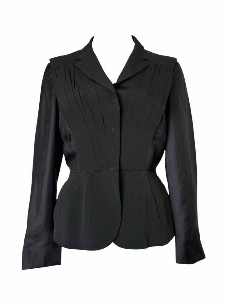 Prada Size 44 Vintage Silk Blend Blazer