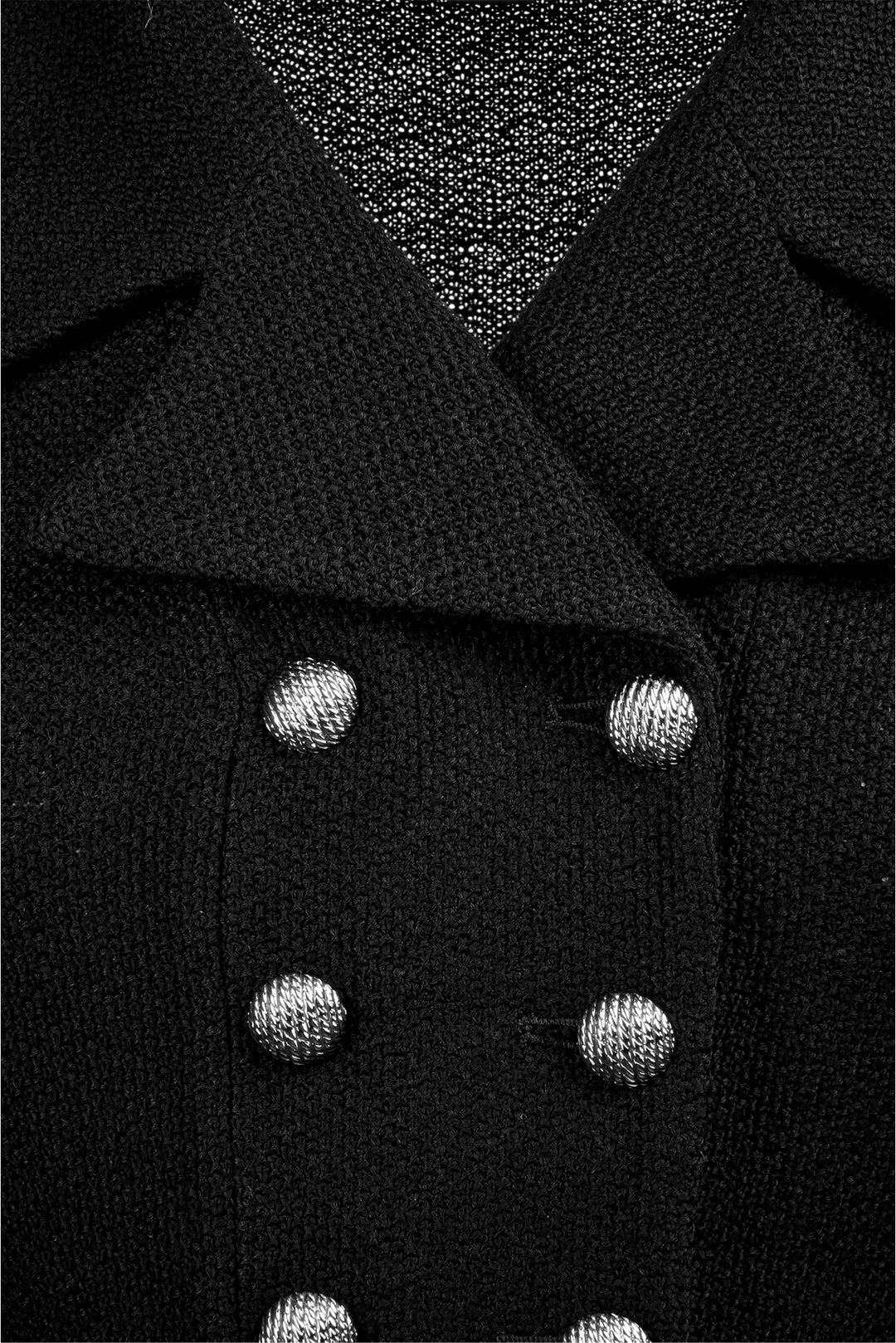 St. John Size 2 Double Breasted Wool-Blend Knit Jacket