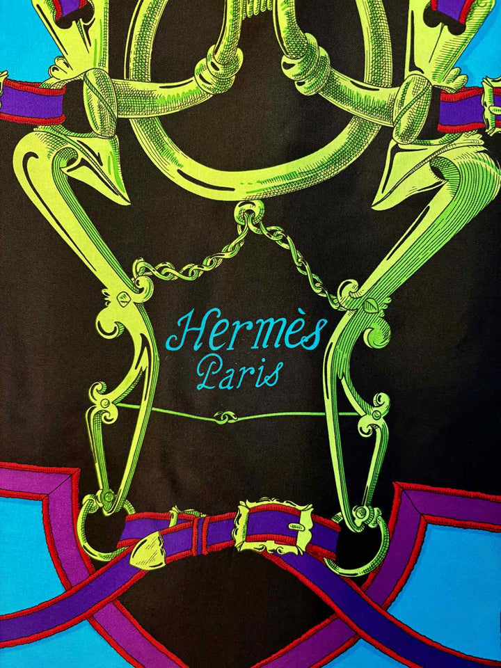 Hermes Henri d'Origny L'Instruction du Roy Size Silk Equestrian Scarf