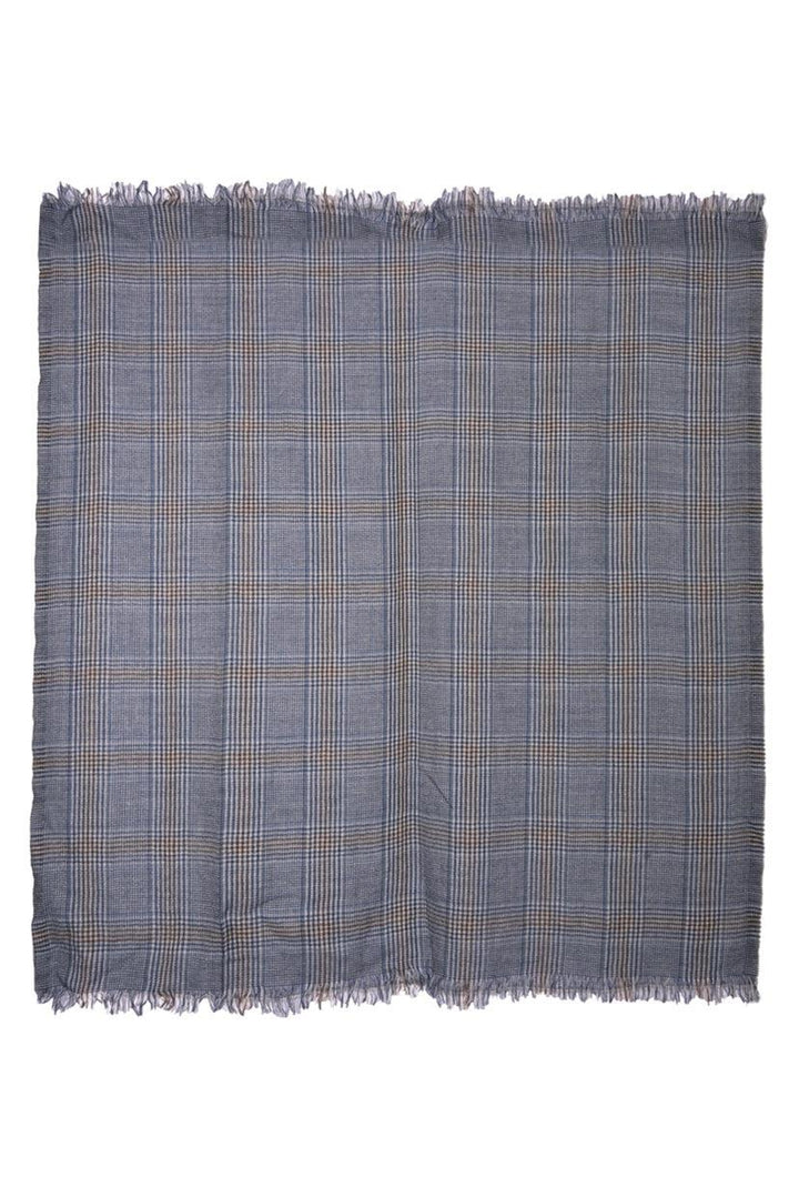 Loro Piana Houndstooth Frayed Cashmere Scarf