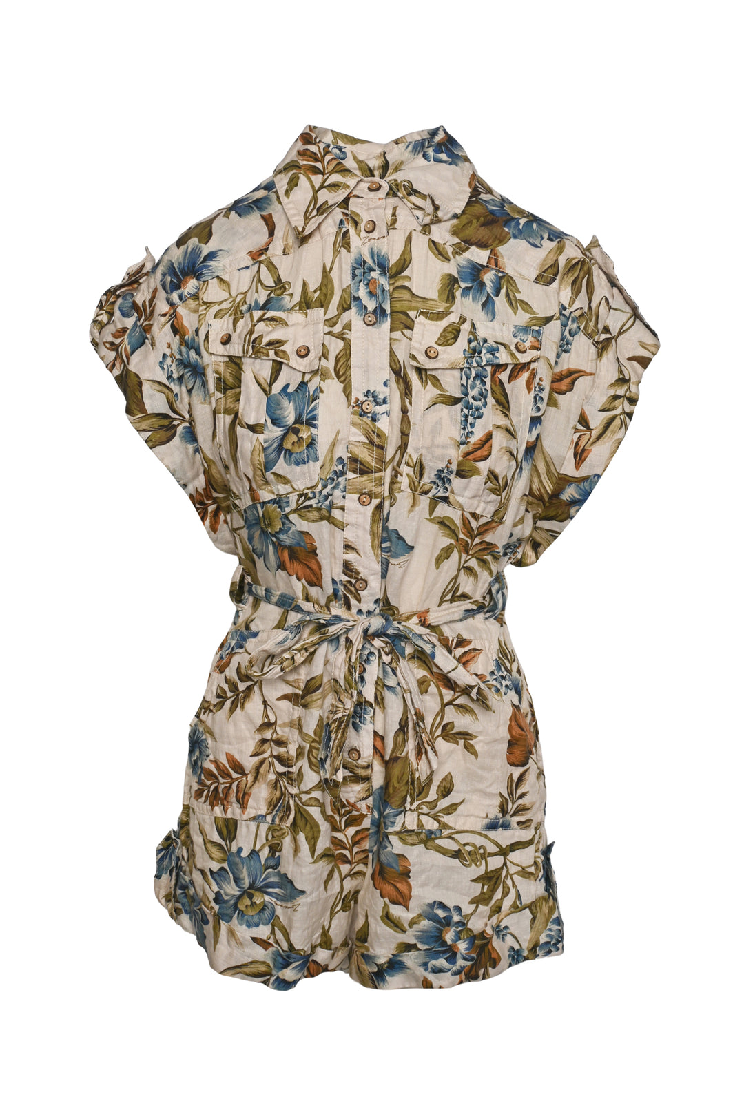 Zimmermann Size 1 Aliane Roll Cuff Playsuit