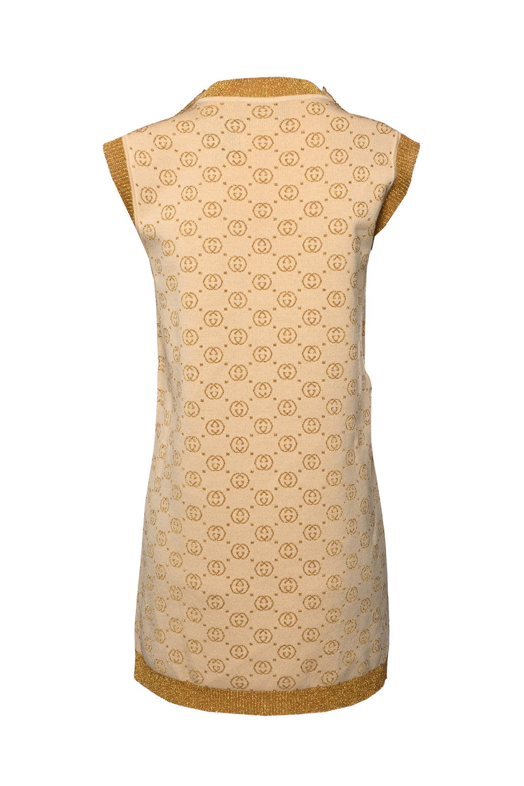 Gucci Size XS GG Knit Metallic Mini Dress