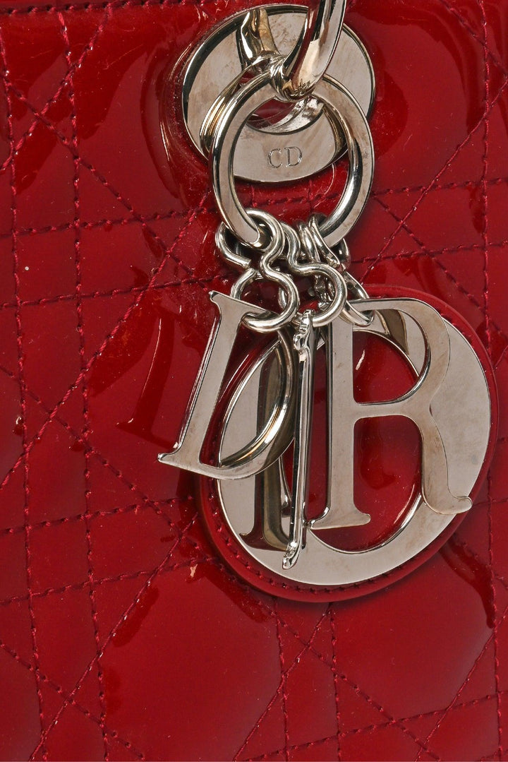 Dior 2014 Medium Patent Cannage Lady Dior Bag