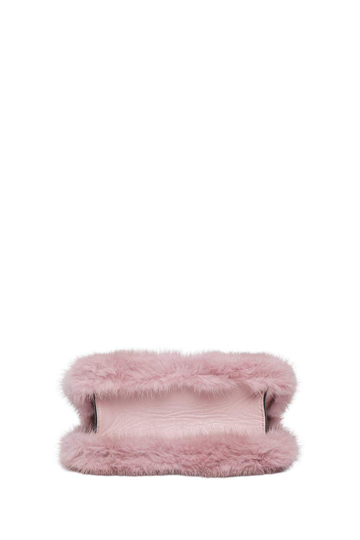 Valentino Small Mink Glam Lock Shoulder Bag