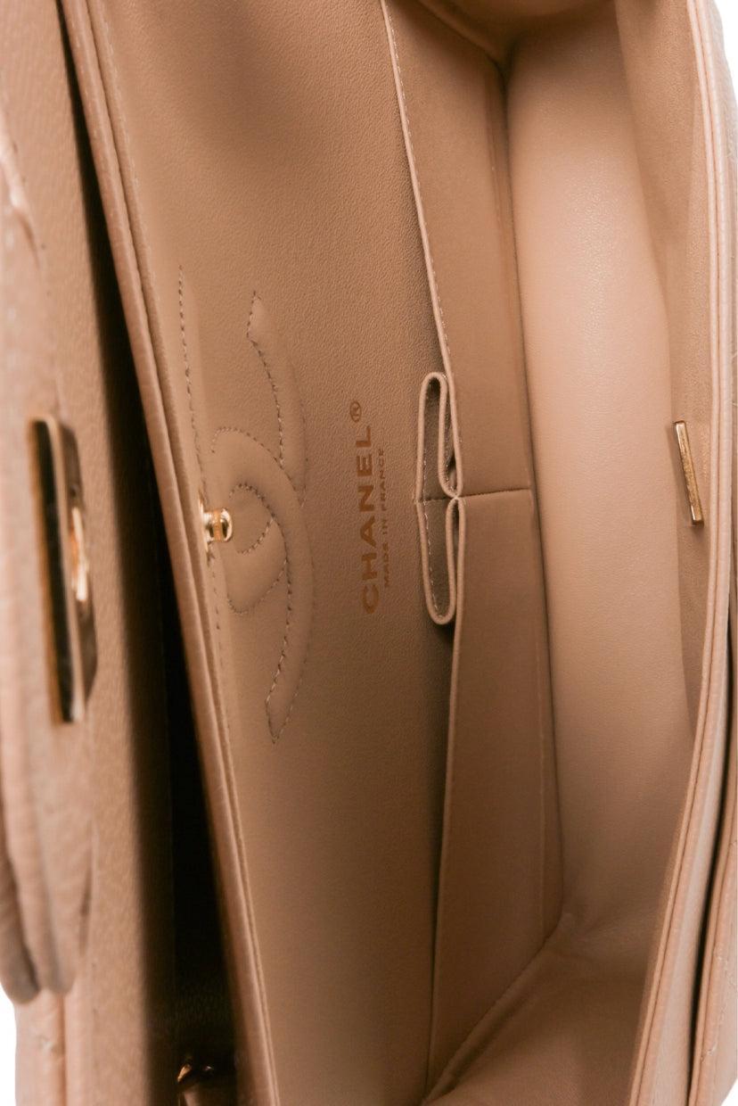 Chanel Quilted Caviar Medium Double Flap Shoulder Bag