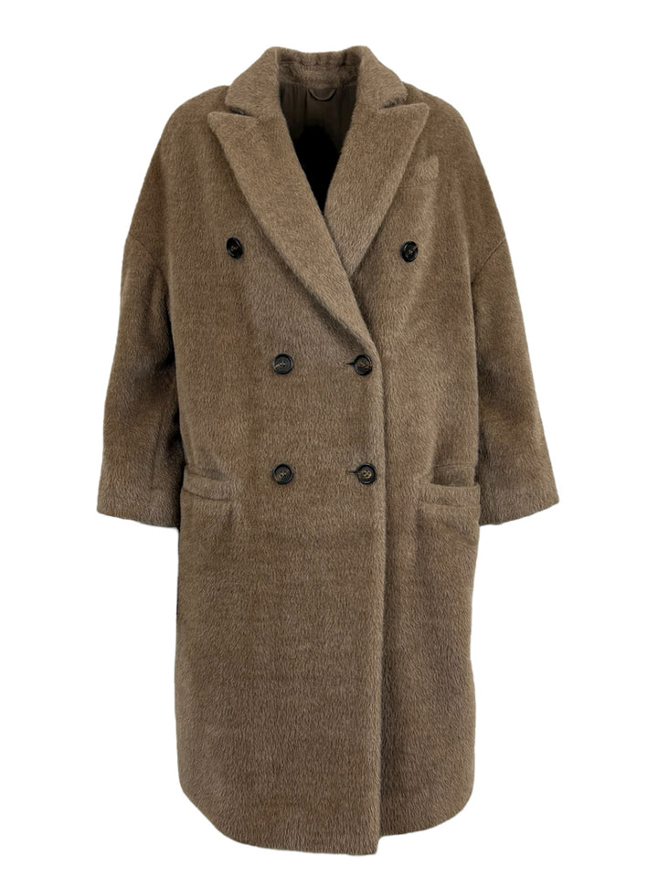Brunello Cucinelli Size 36 Alpaca & Virgin Wool Double Breasted Coat