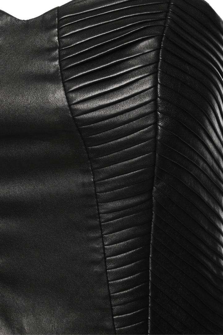 RtA Size 2 Leather Strapless Dress