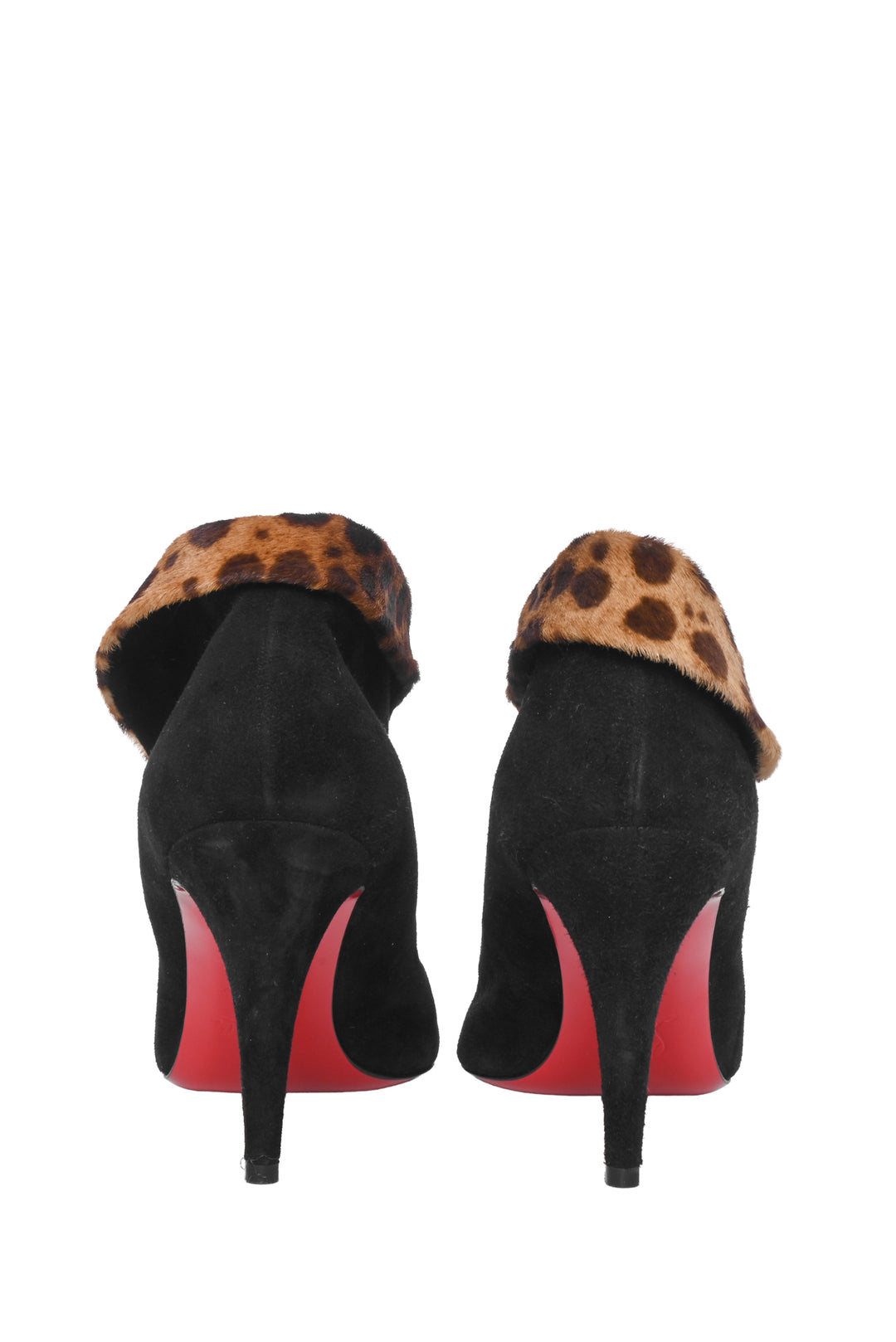 Christian Louboutin Size 40 Leopard Print Pony Hair Ankle Boots