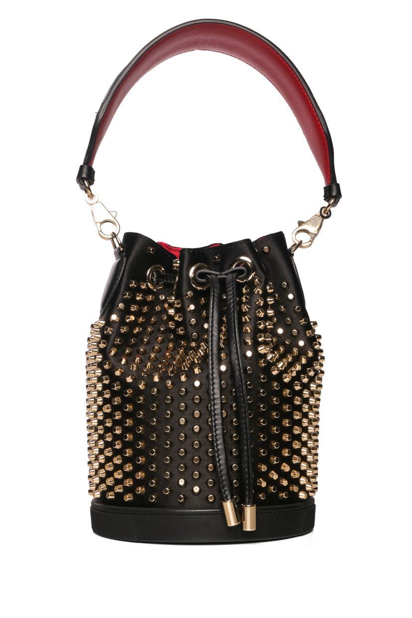 Louboutin Satin Studded Bucket Bag