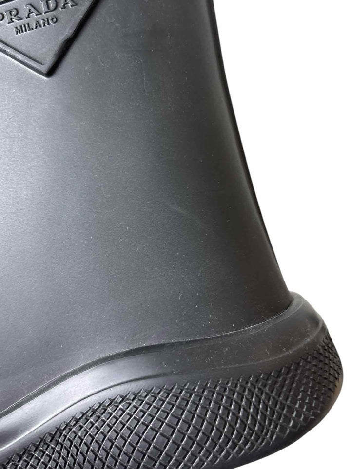 Prada Size 38 Mellow Rubber Ankle Boots