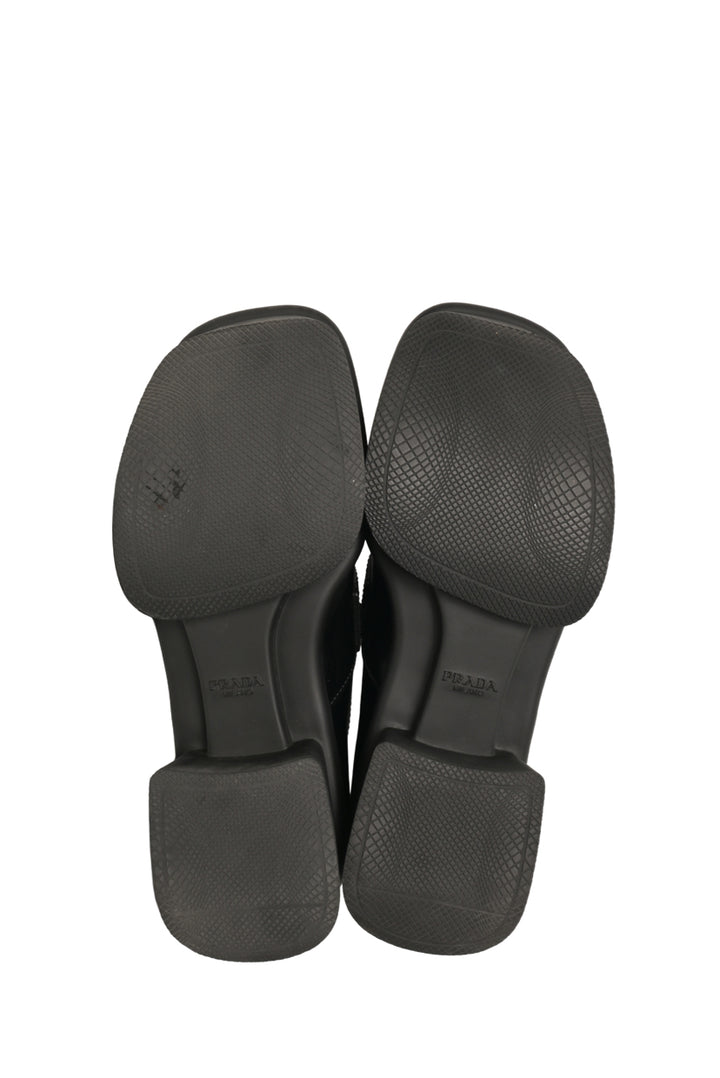 Prada Size 37 Re-Edition Spring-Summer 1999 Equal Brushed Leather Loafers