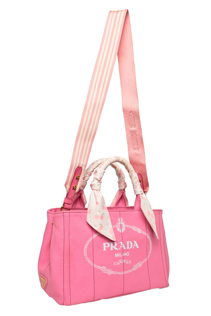 Prada Canapa Logo Canvas Tote