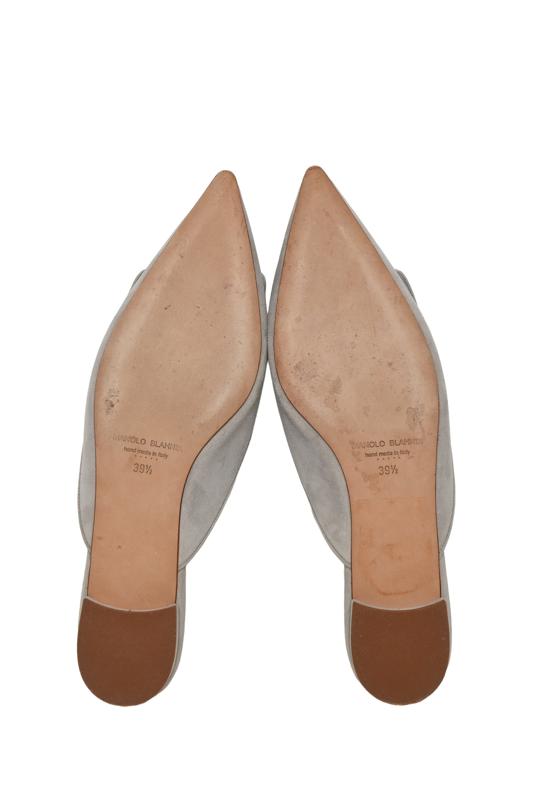 Manolo Blahnik Size 39.5 Maysale Suede Mules