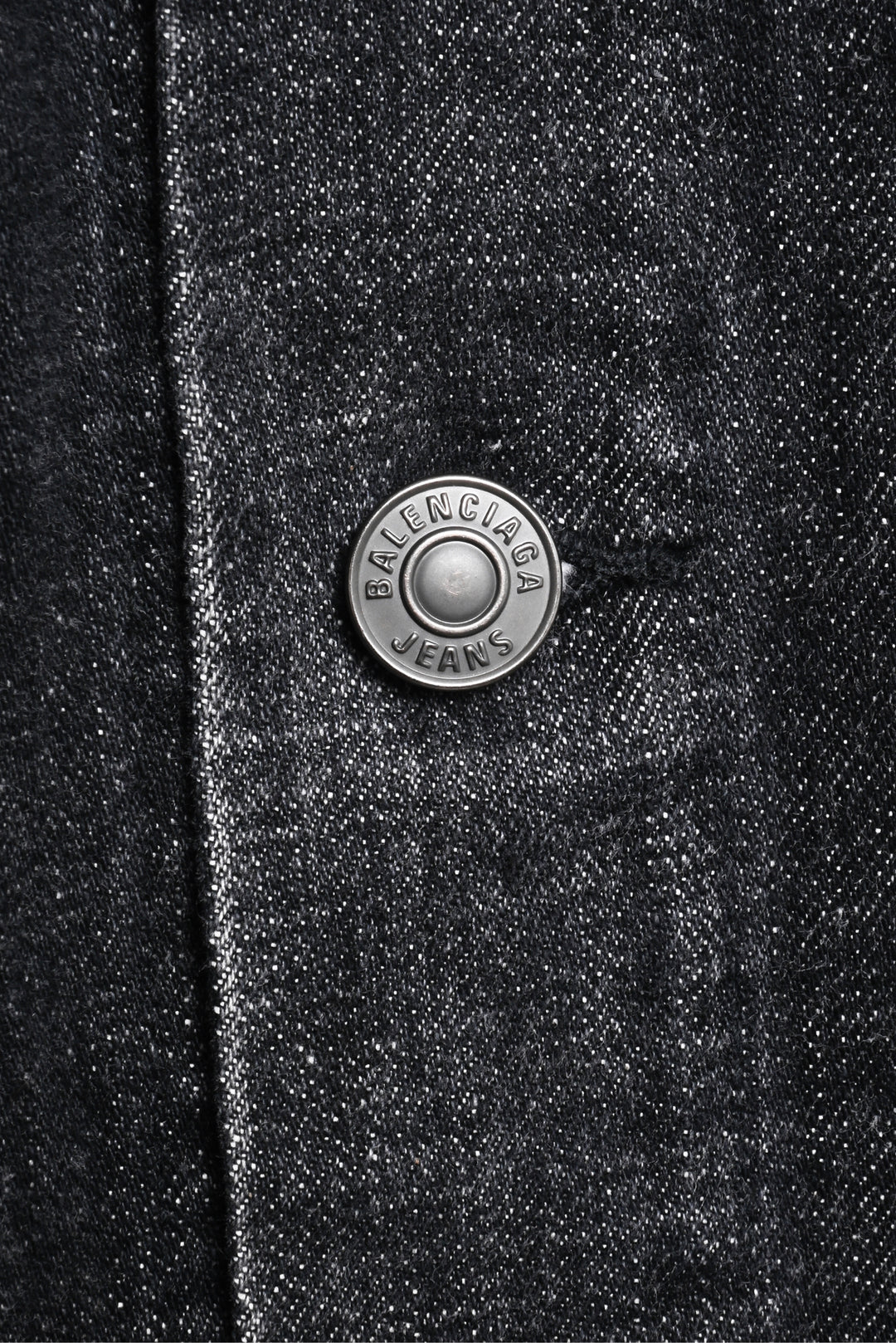 Balenciaga Size 34 2019 Embroidered Back Logo Denim Jacket