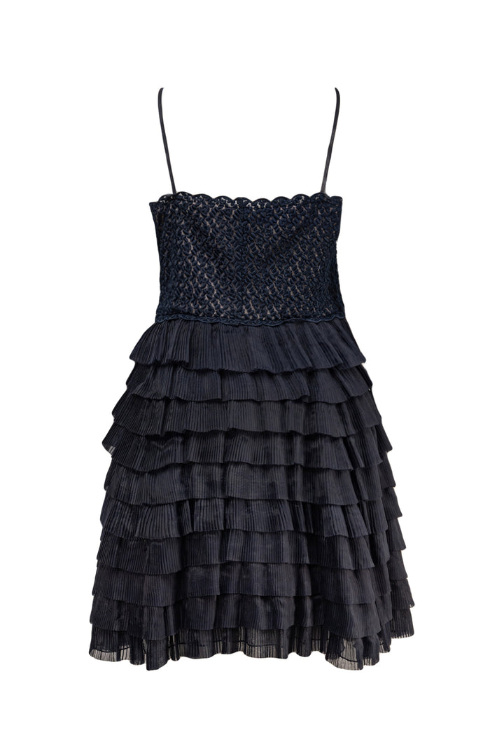 Red Valentino Size 12 Tiered Tulle Mini Dress