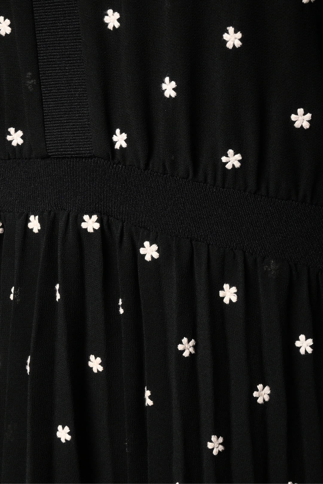 maje Size 4 Rivoli Micro-Floral Embroidered Midi Dress