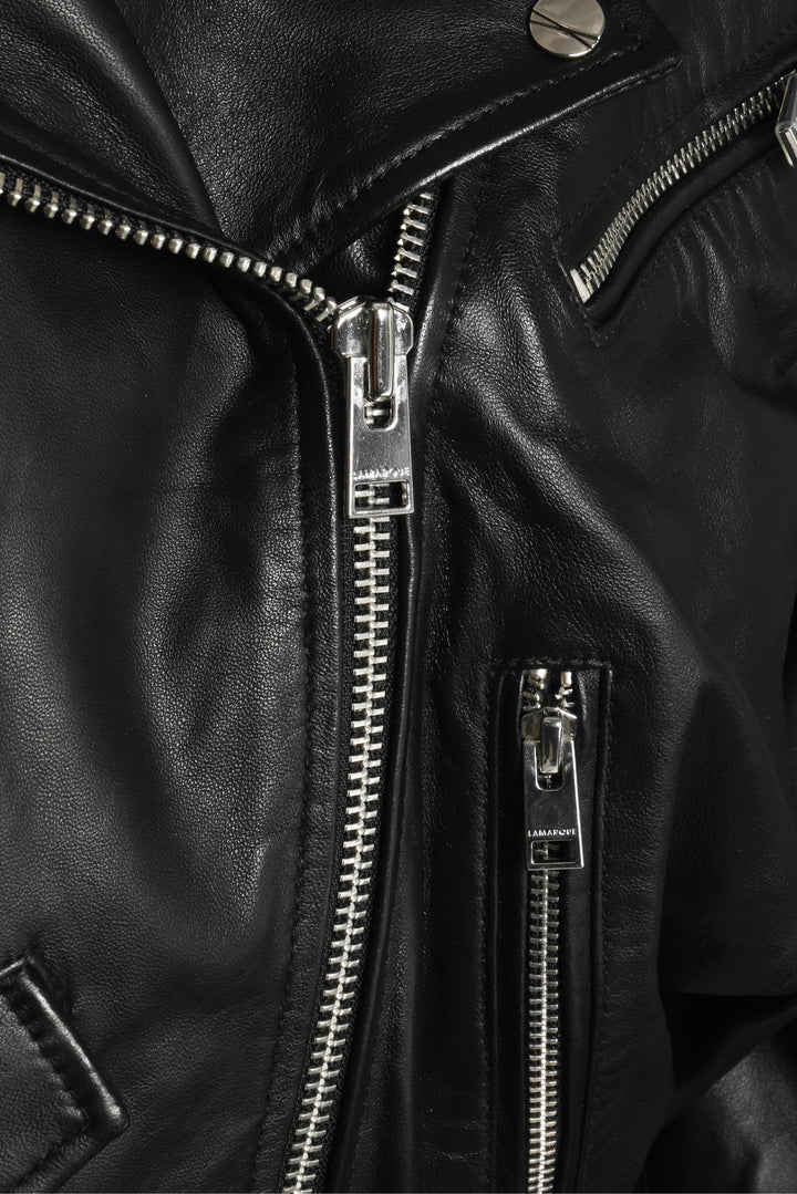 Lamarque Size S Dylan 80's Leather Biker Jacket