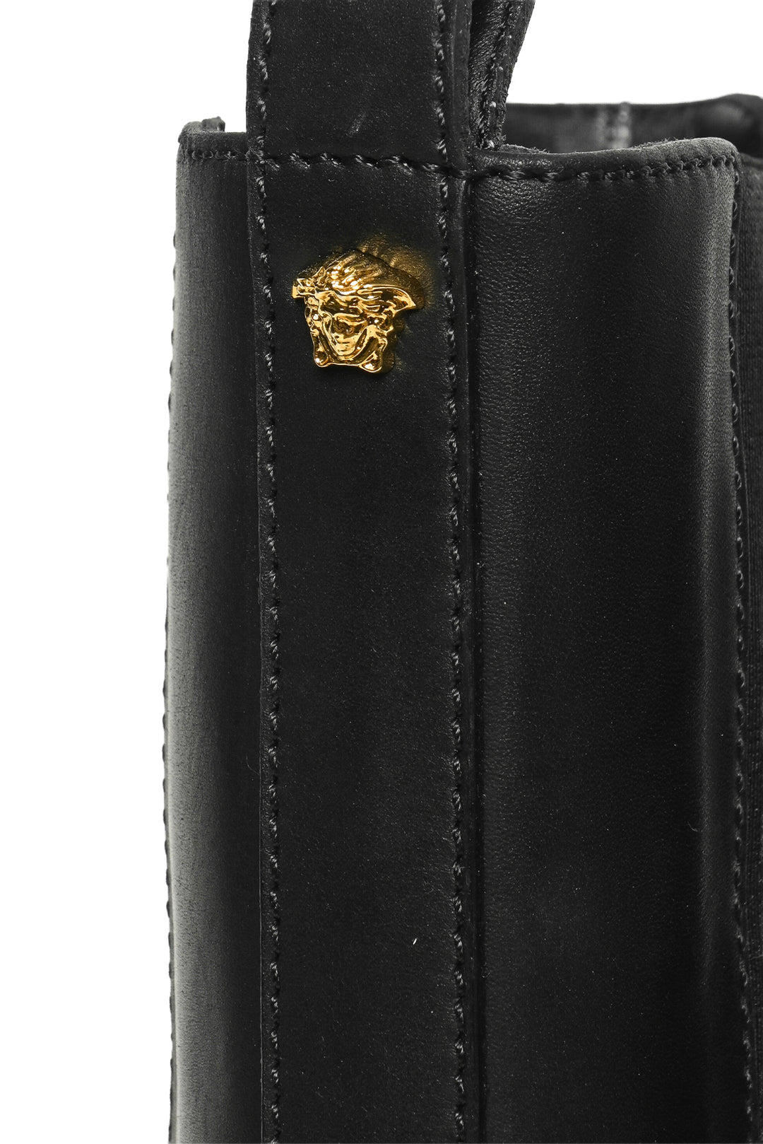 Versace Size 41 Greca Labyrinth Leather Platform Ankle Boots