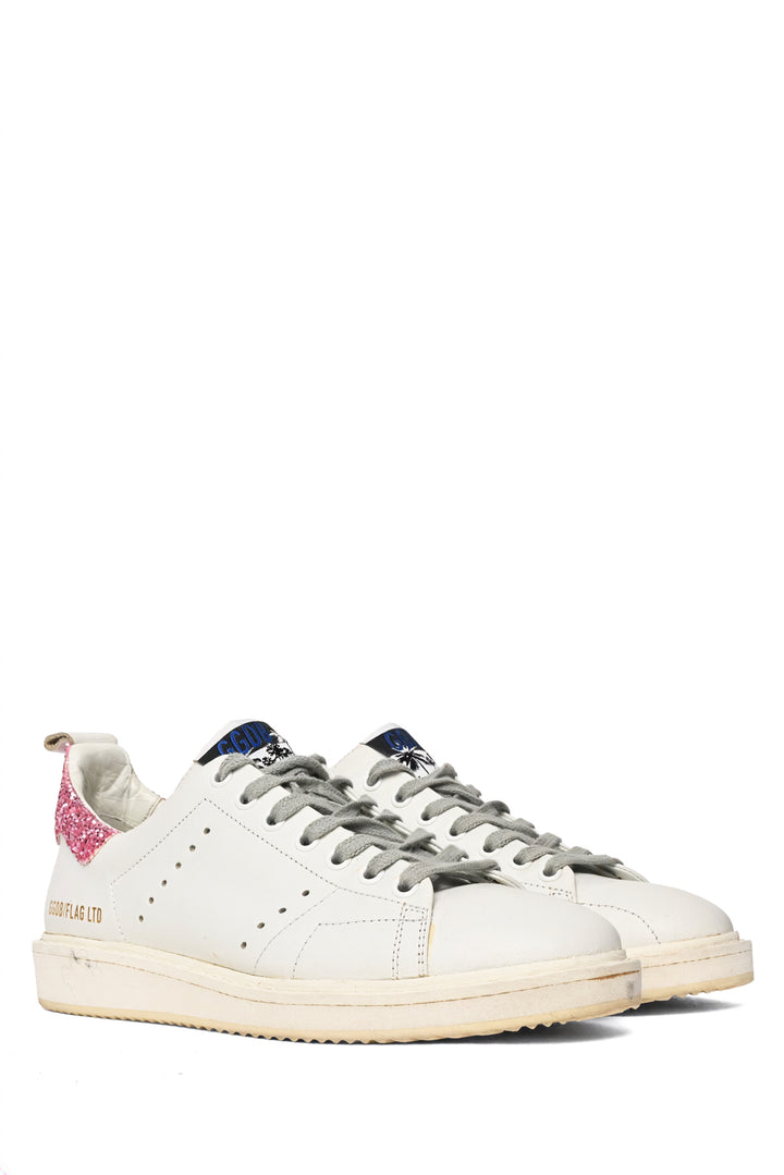 Golden Goose Size 38 Starter Glitter Sneaker