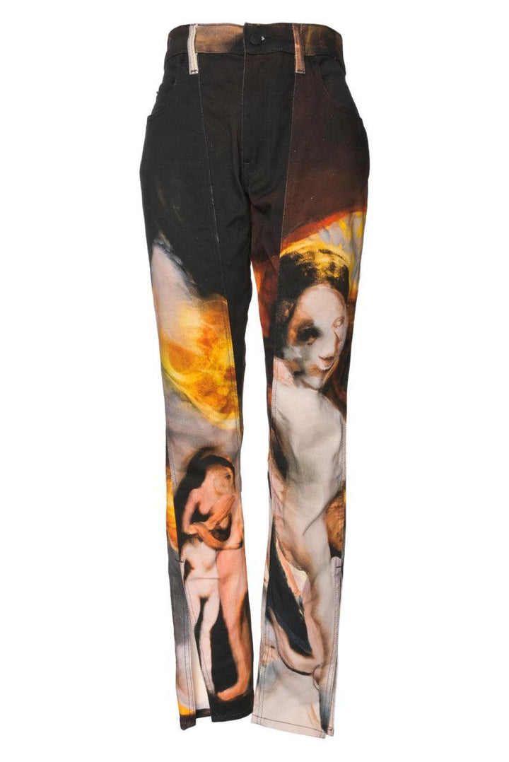Mugler x Ambera Wellmann Size 30 Sunset Printed Skinny Jeans