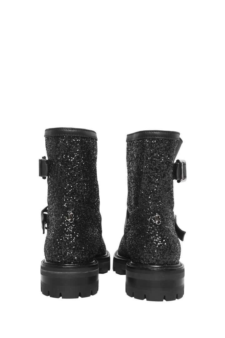 Jimmy Choo Size 37 Youth II Glitter Ankle Boots