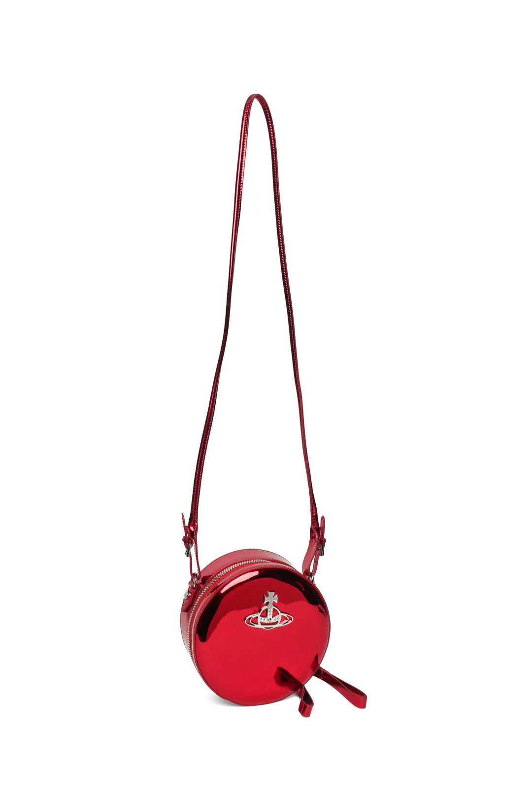 Vivienne Westwood Johanna Metallic Vegan Leather Round Crossbody