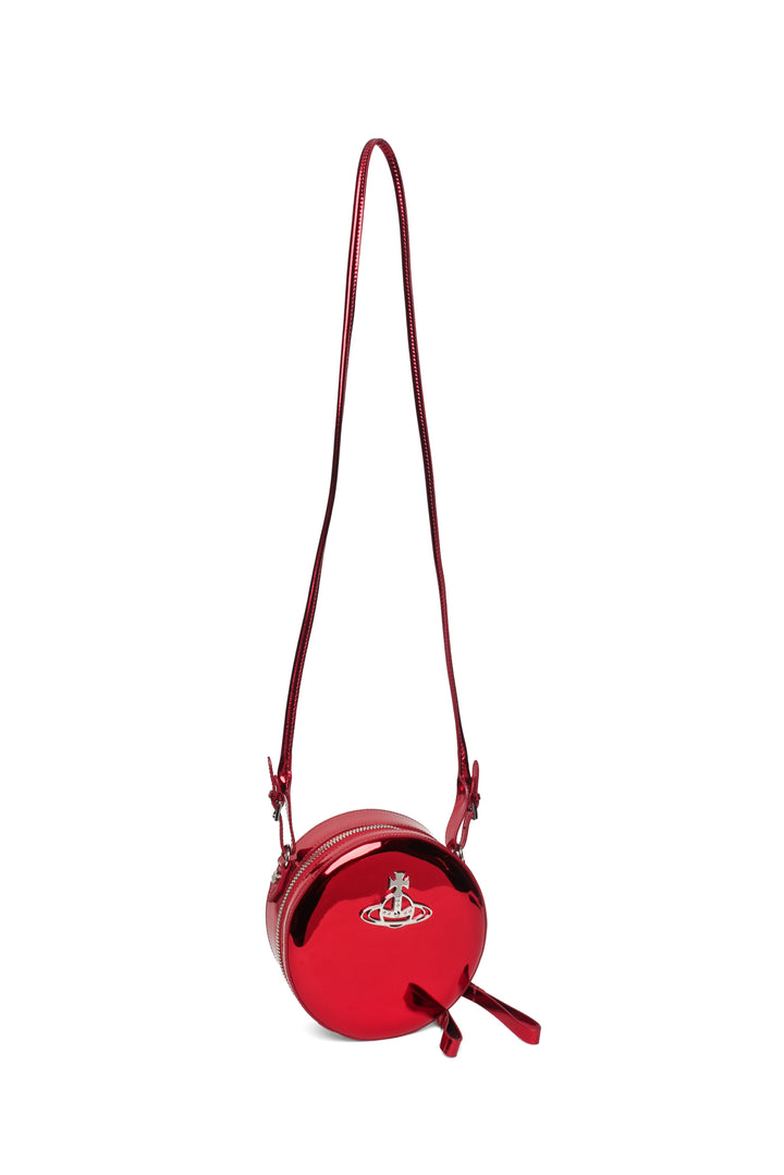 Vivienne Westwood Johanna Metallic Vegan Leather Round Crossbody