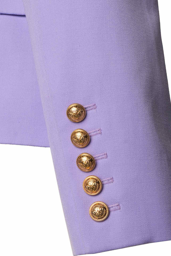 Balmain Size 12 Wool Double-Breasted Blazer