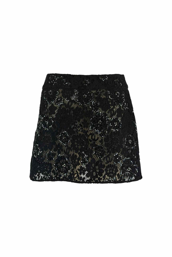 Chanel Size 34 2024 Sequin Lace Mini Skirt
