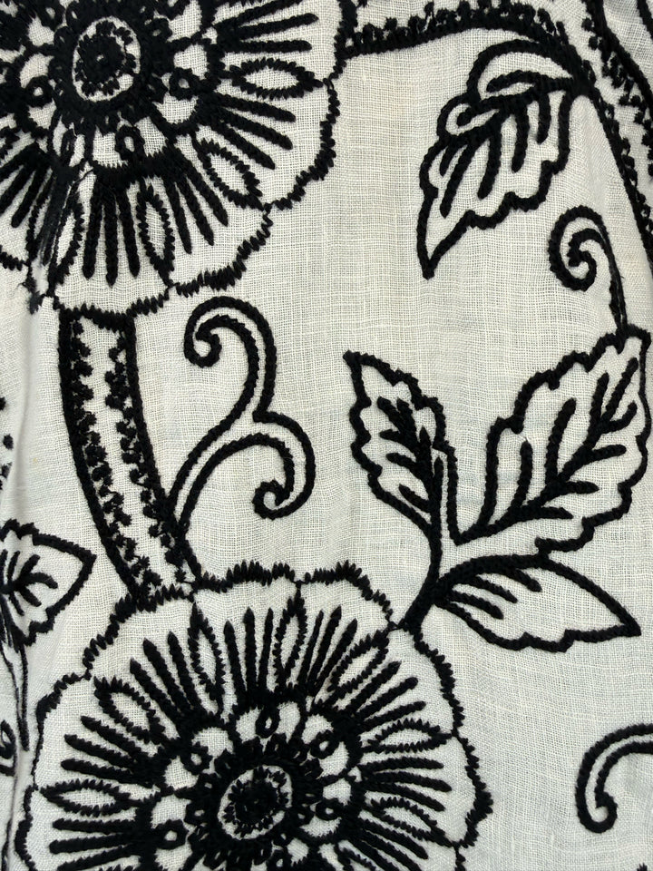 Zimmermann Size 0 Embroidered Linen Dress